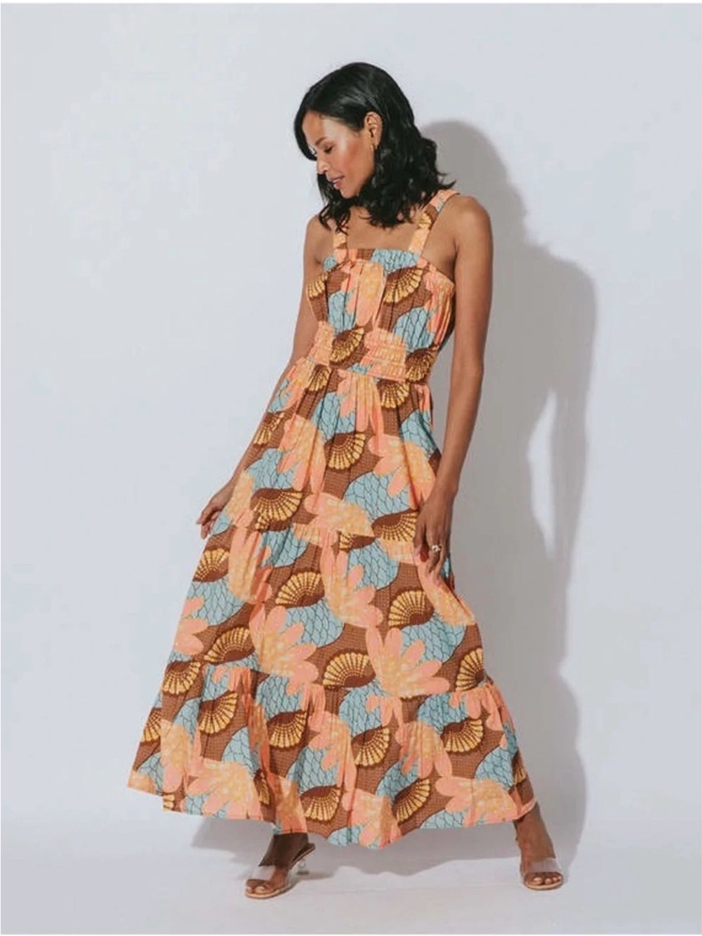 Size XS Cleobella Floral Tiered Maxi Dress